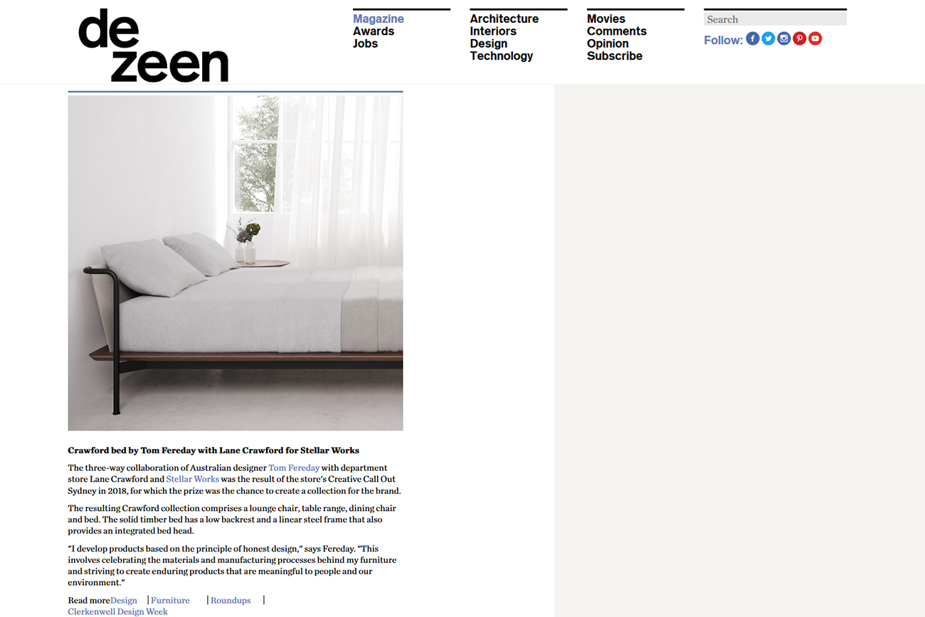 190527 UK-Dezeen-190522 Online-The Crawford Collection was included in a list of the five best exhibitions at CDW - 副本