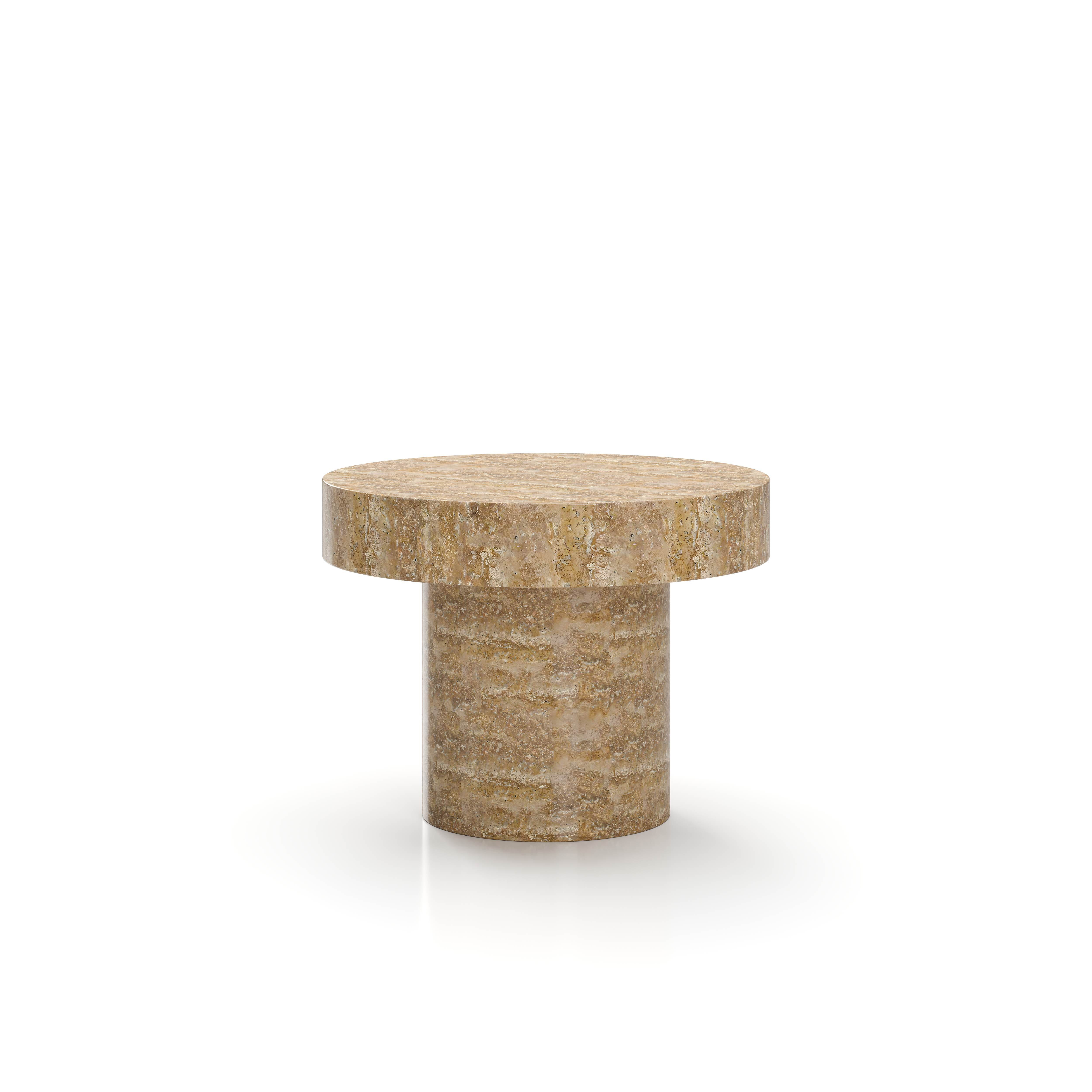 AT-T110-450.Noce Atelier Side Table Small-C450 Brushed Noce Travertine