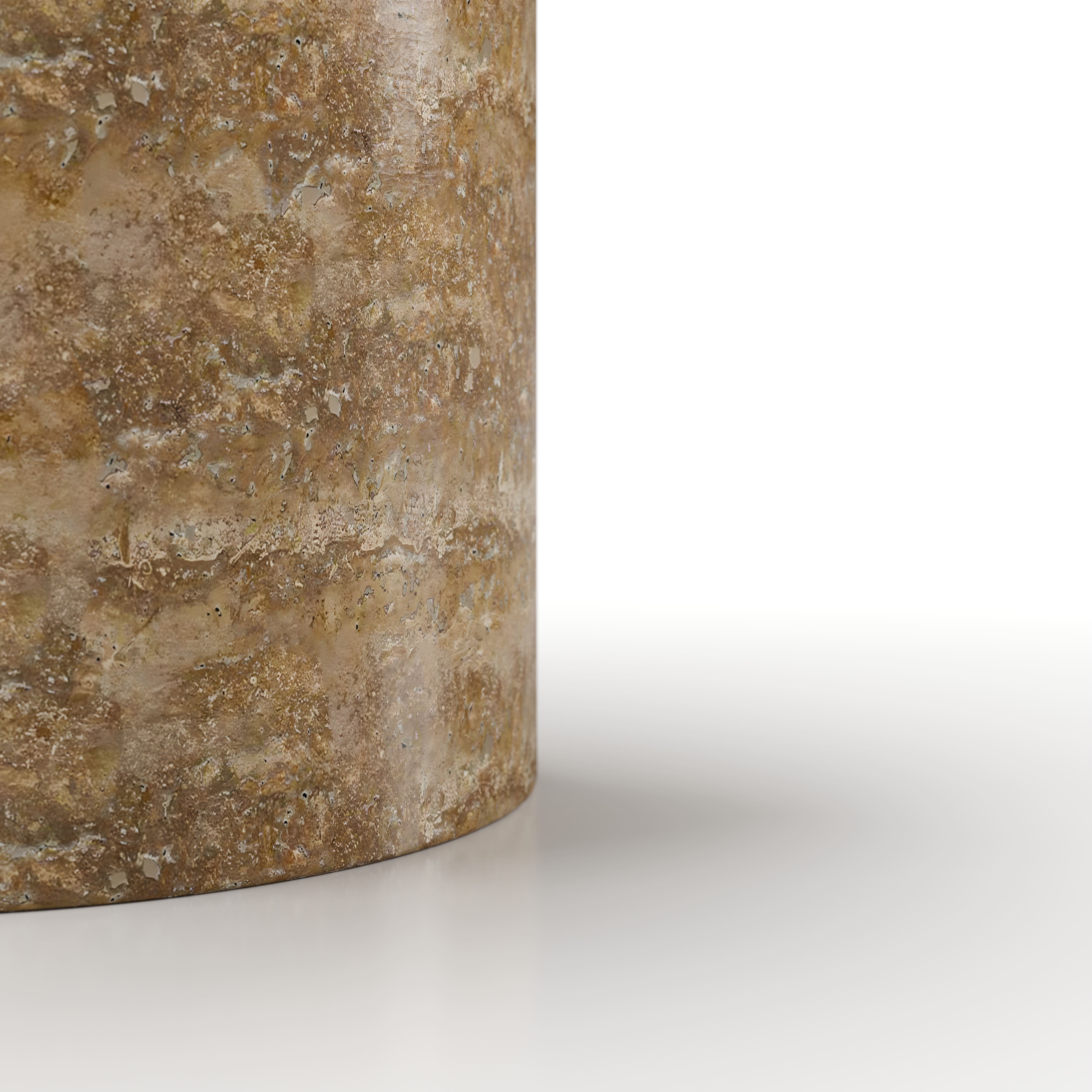 AT-T110-450.Noce Atelier Side Table Small-C450 Brushed Noce Travertine Detail2