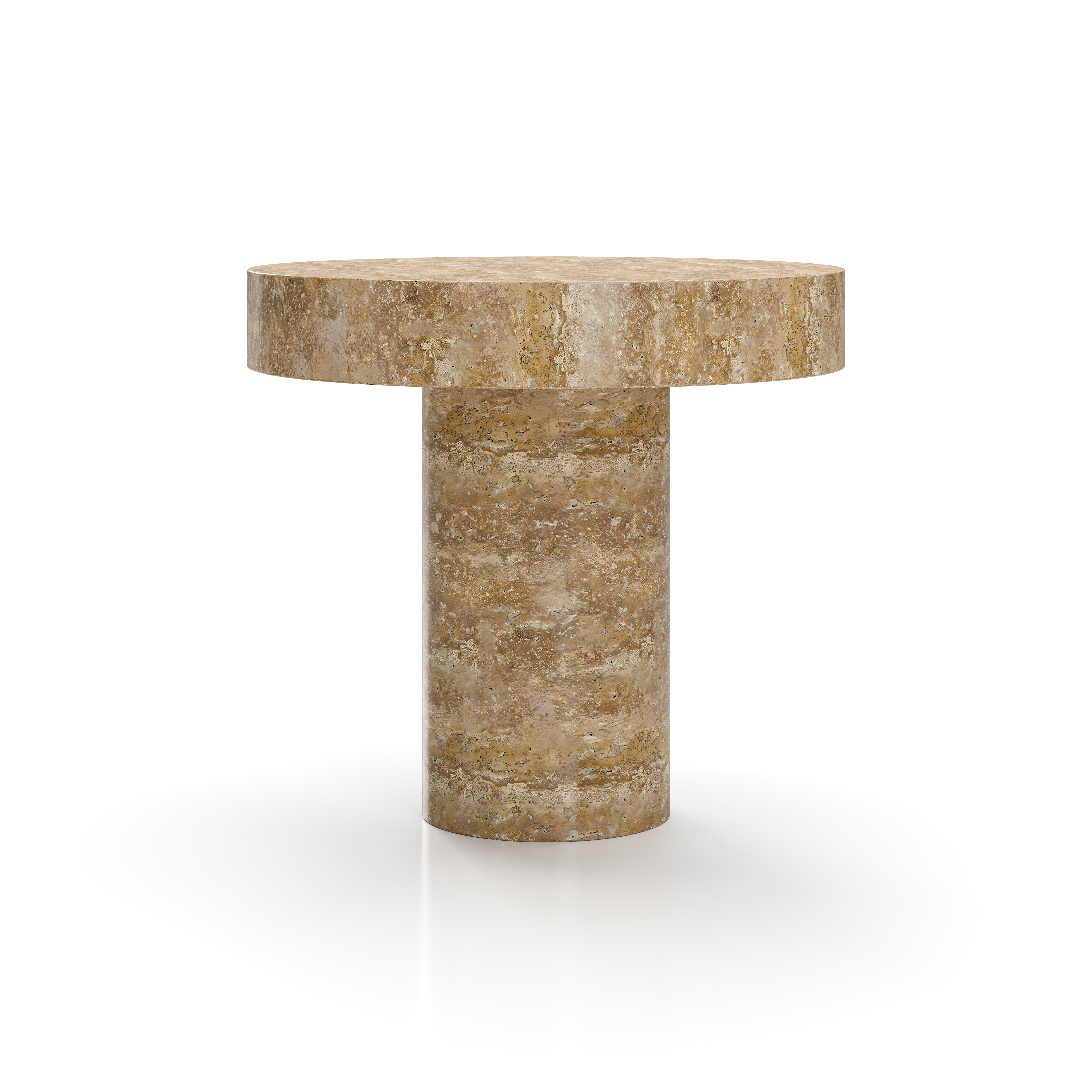 AT-T110-600.Noce Atelier Side Table Large-C600 Brushed Noce Travertine