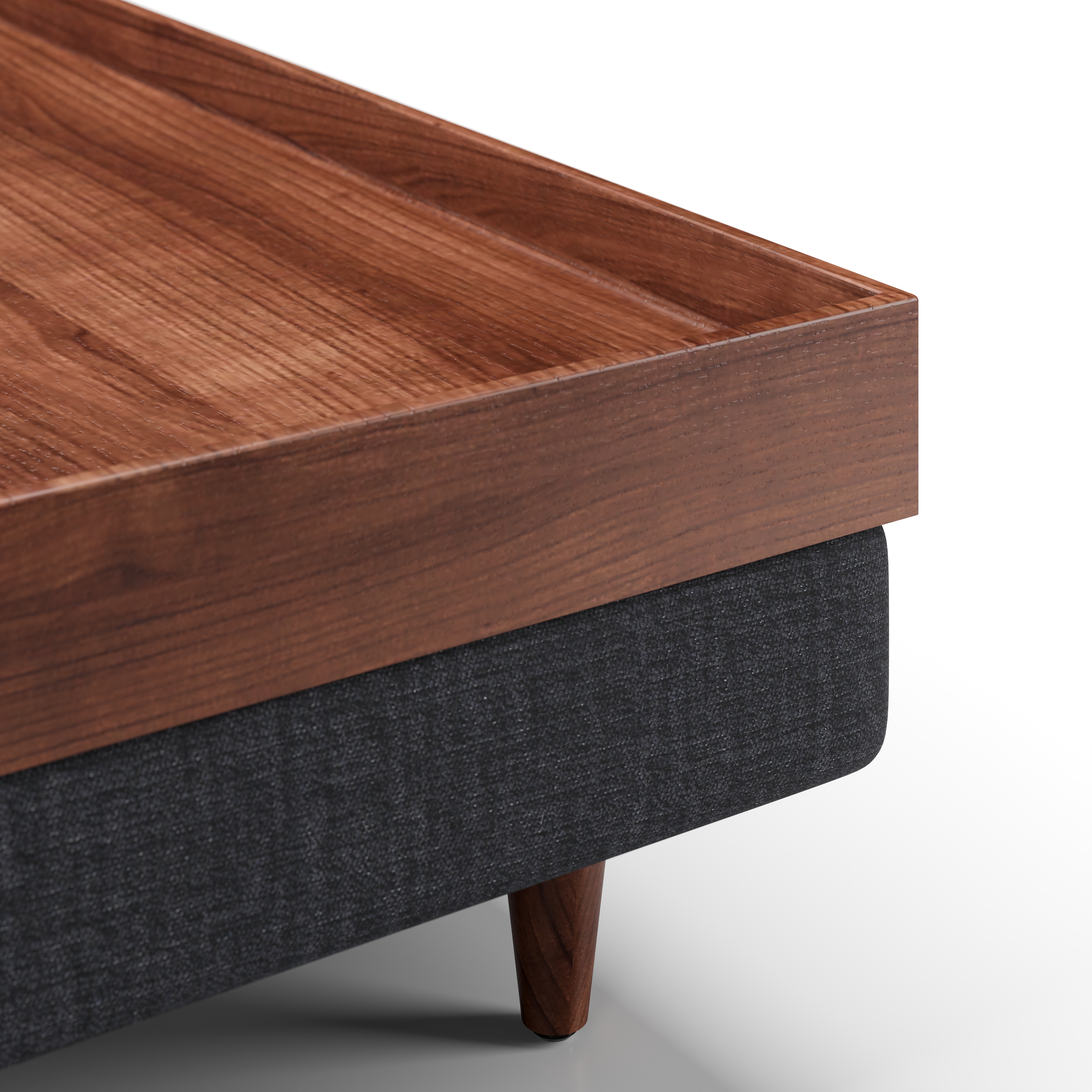 AT-T531.WN.AF5087 Atelier Corner Tray-Leg Natural Walnut Cifrado 0771 Detail