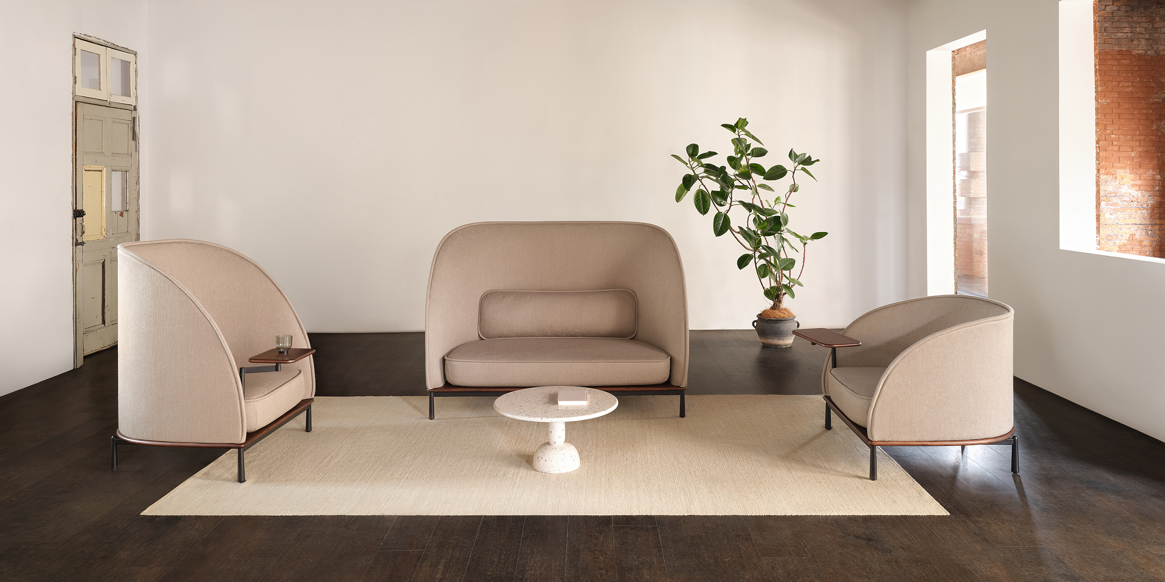 Arc Lounge Chair with Tablet slides 2