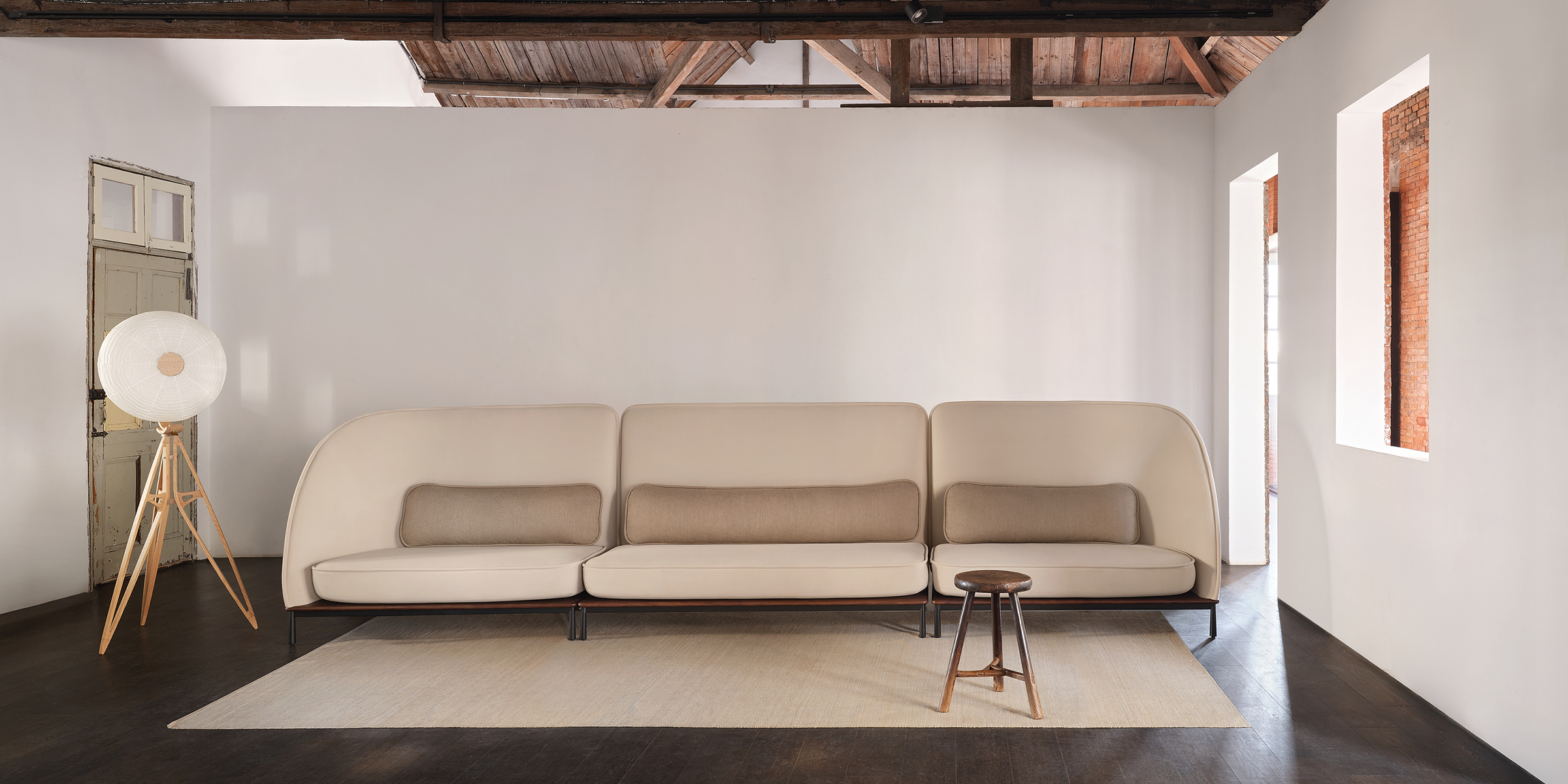 Arc High Back Loveseat Middle Small slides 1