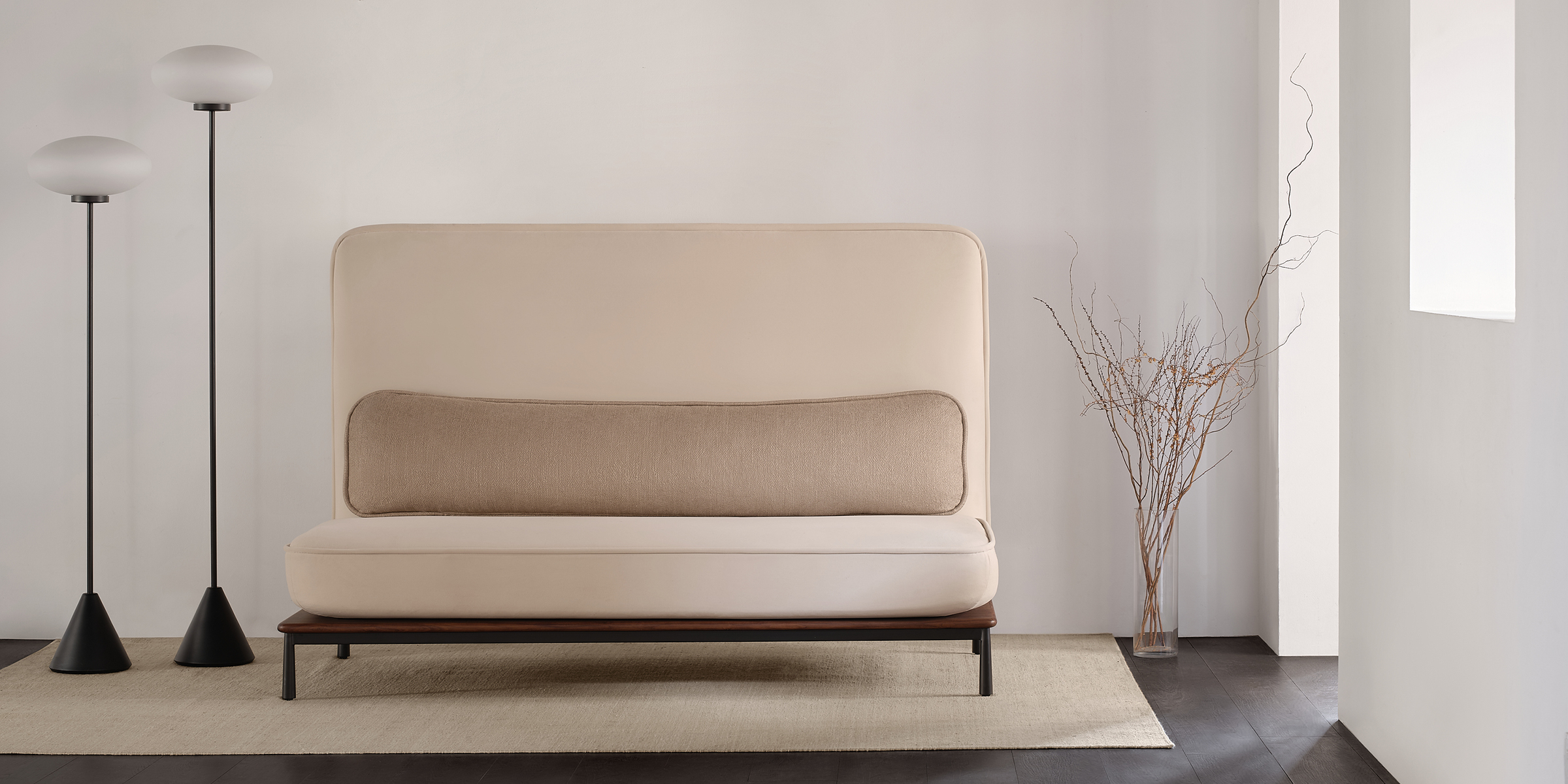 Arc High Back Loveseat Middle Small slides 2