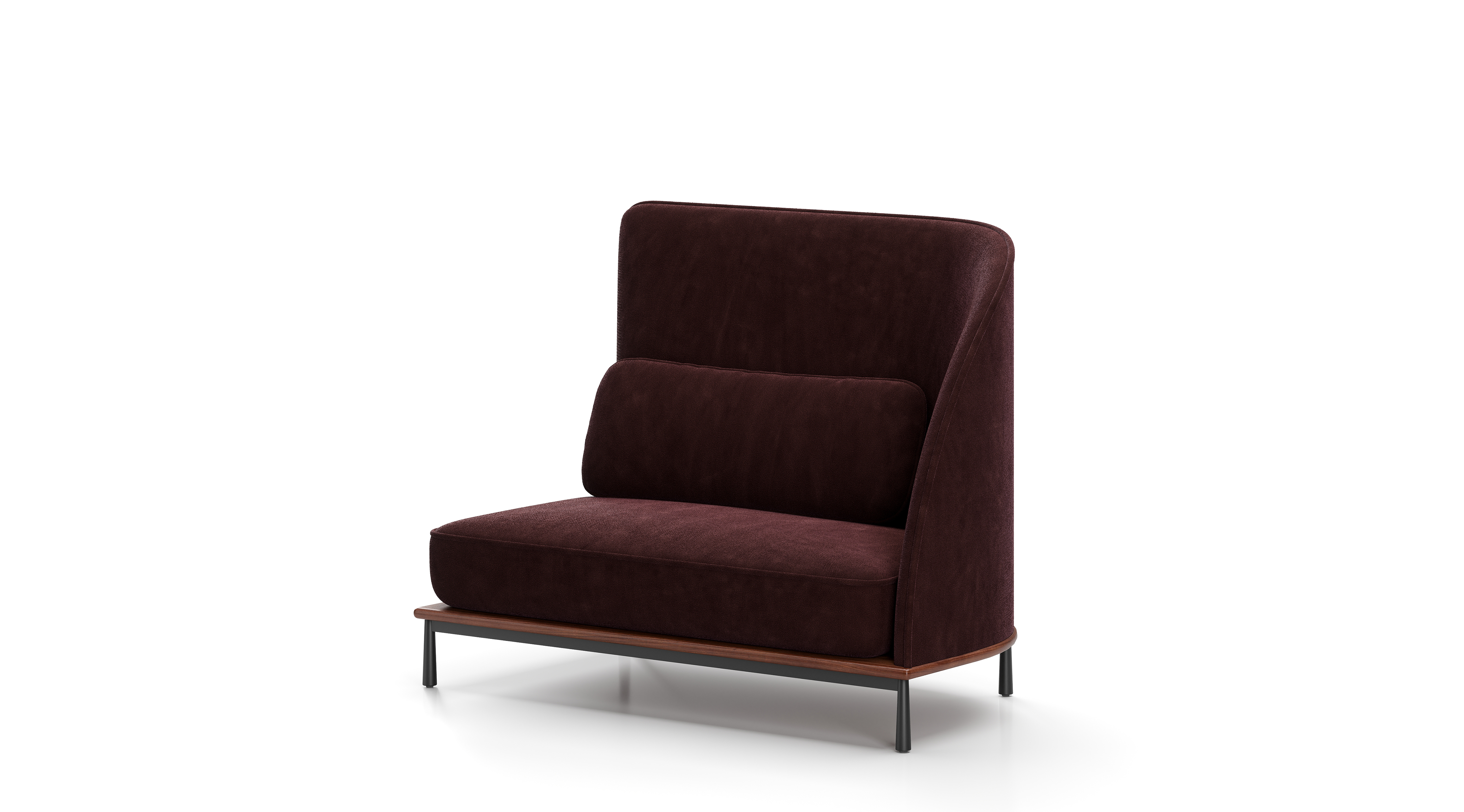 Arc High Back Loveseat Right 4