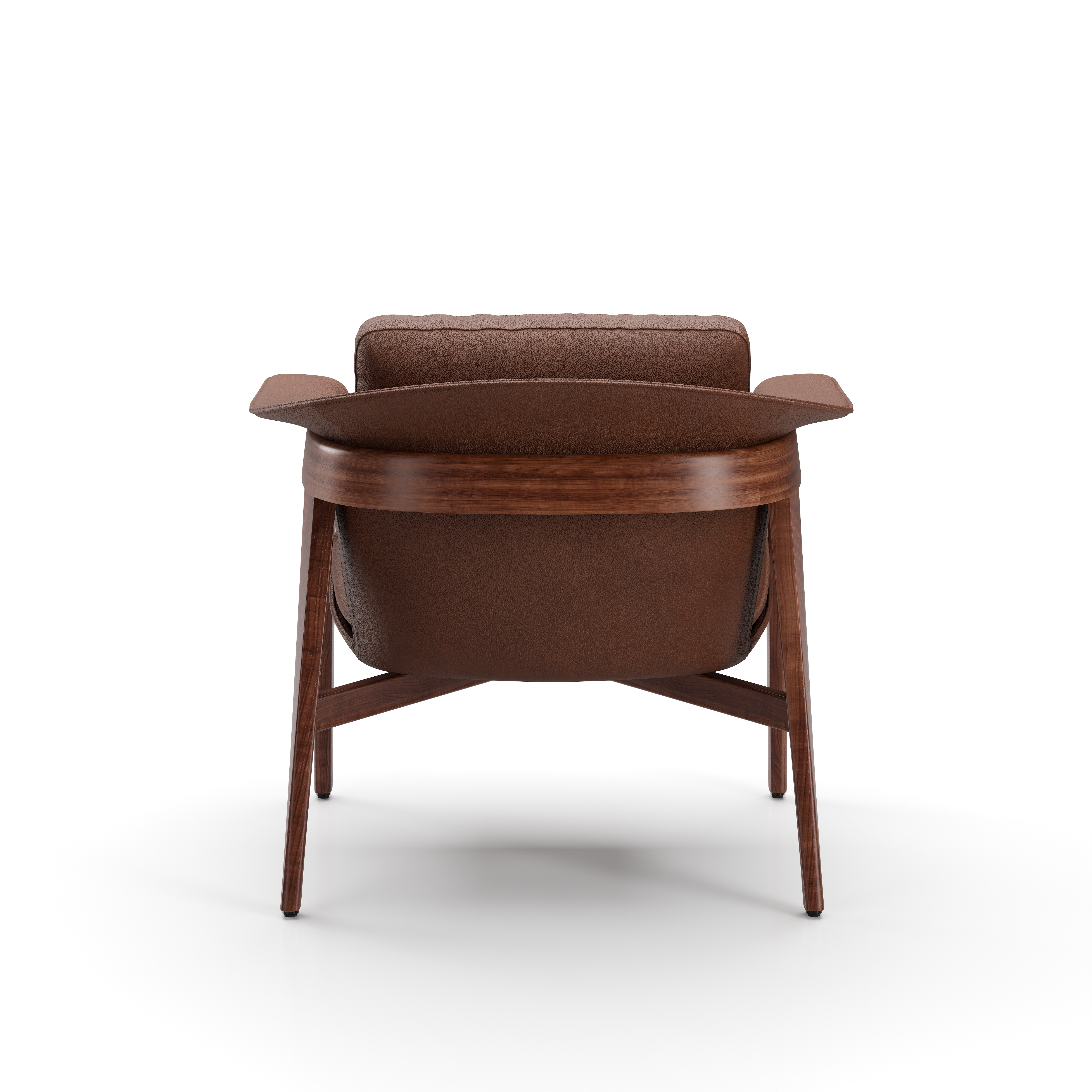 BN-S111.WN.BL2033 Bruno Lounge Chair Natural Walnut York Creek 7024 Back