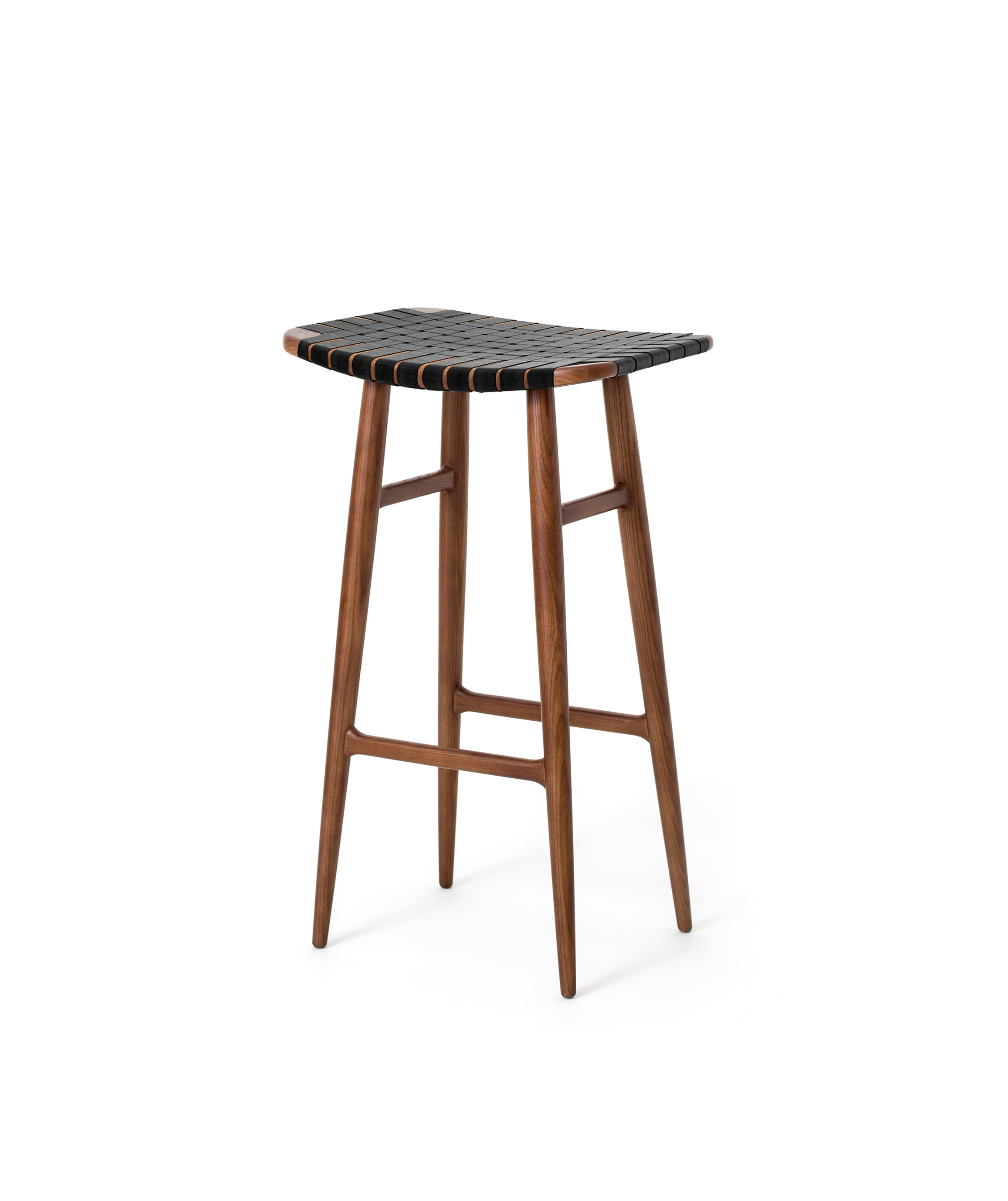 Freja Bar Stool SH750 Leather Stripe Seat