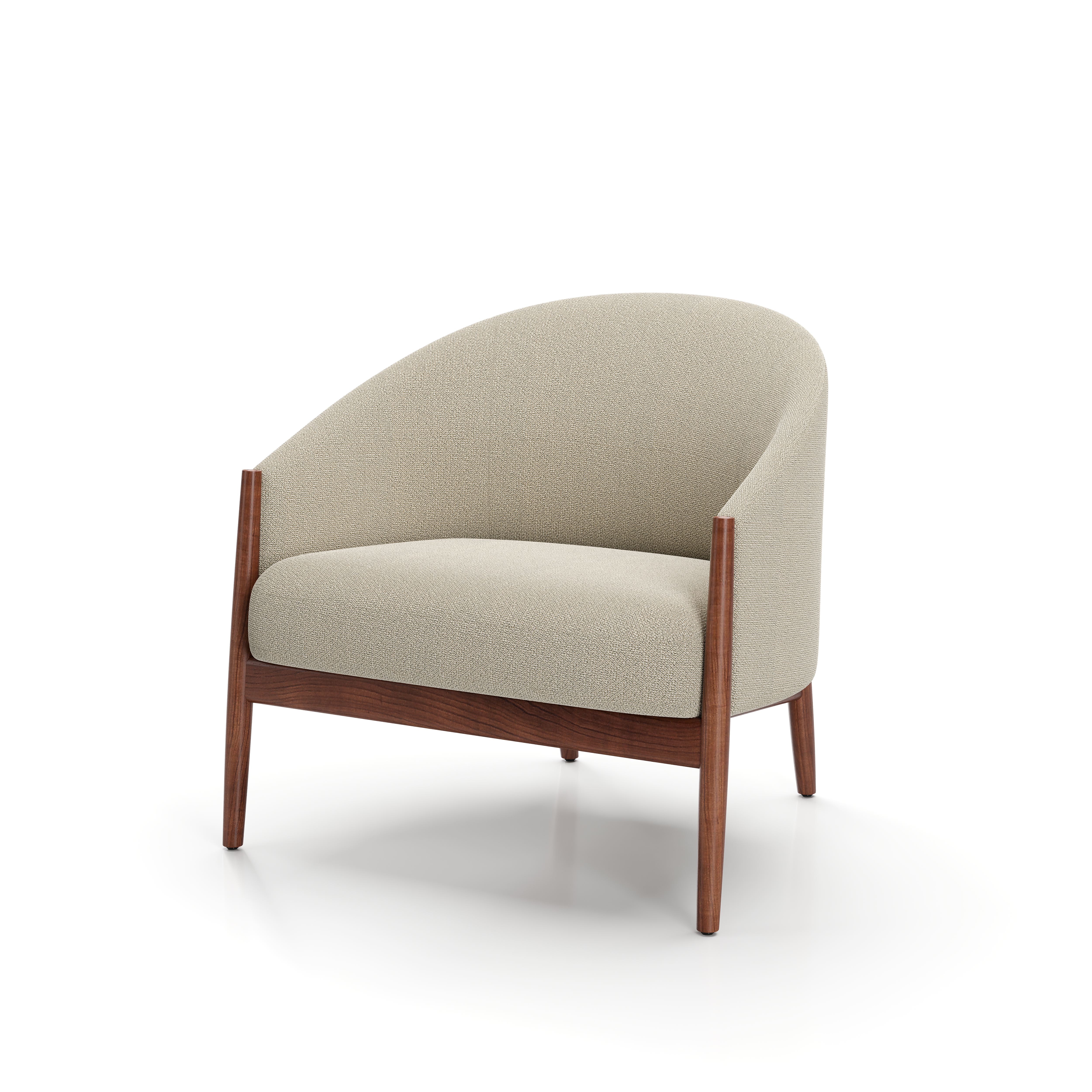 OG-S111.WN.AF5072 Ougi Lounge Chair Natural Walnut Yoredale UDA 29