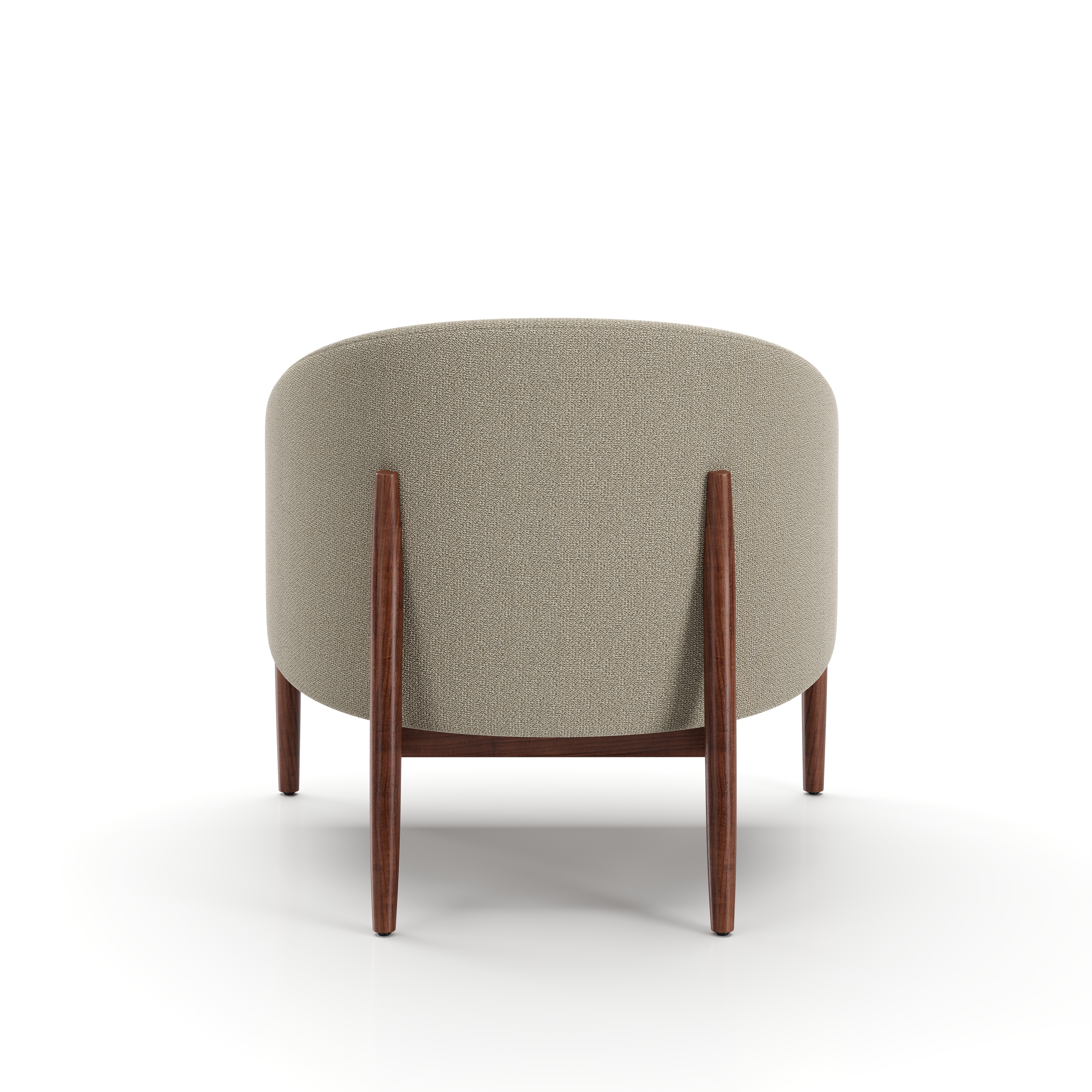 OG-S111.WN.AF5072 Ougi Lounge Chair Natural Walnut Yoredale UDA 29 Back