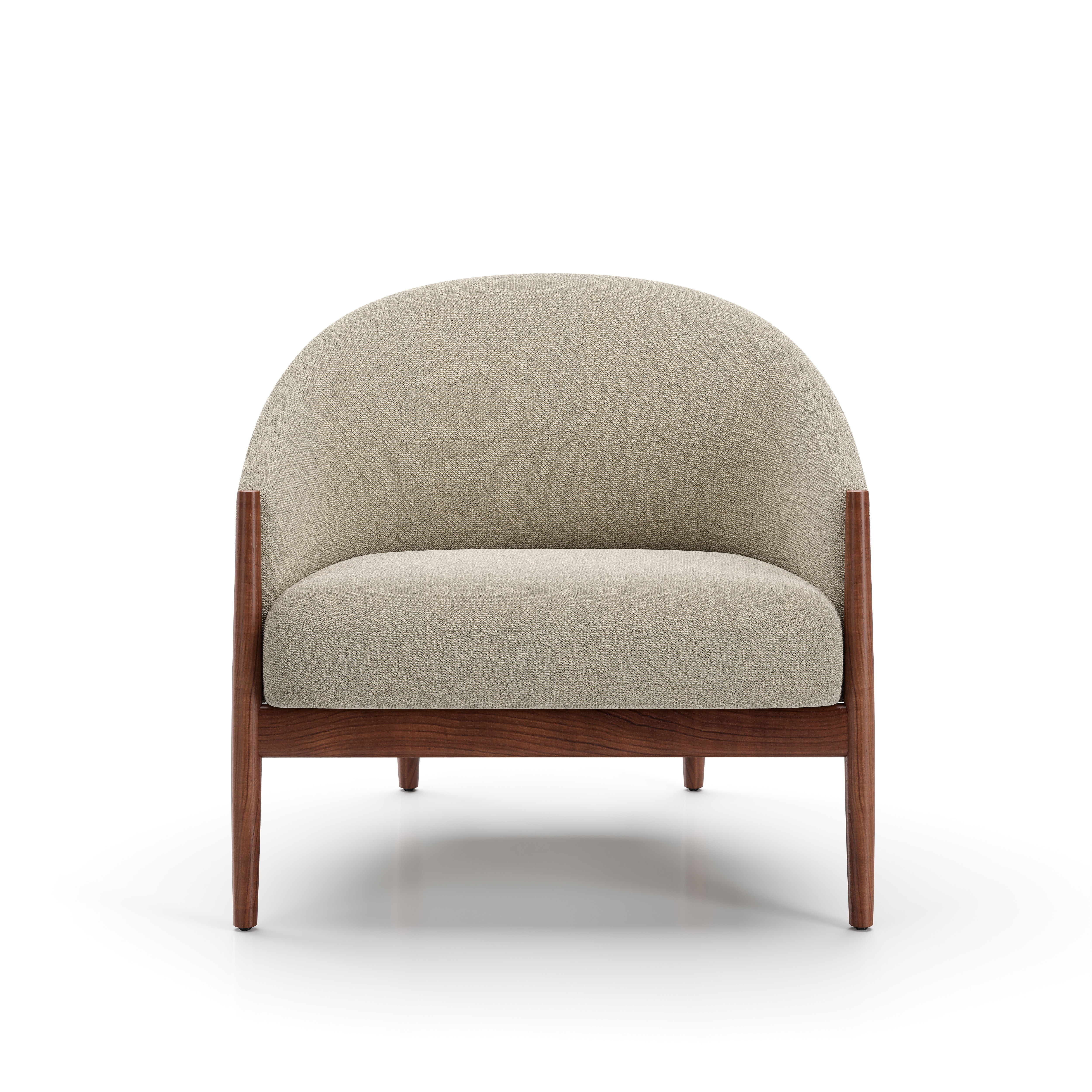 OG-S111.WN.AF5072 Ougi Lounge Chair Natural Walnut Yoredale UDA 29 Front