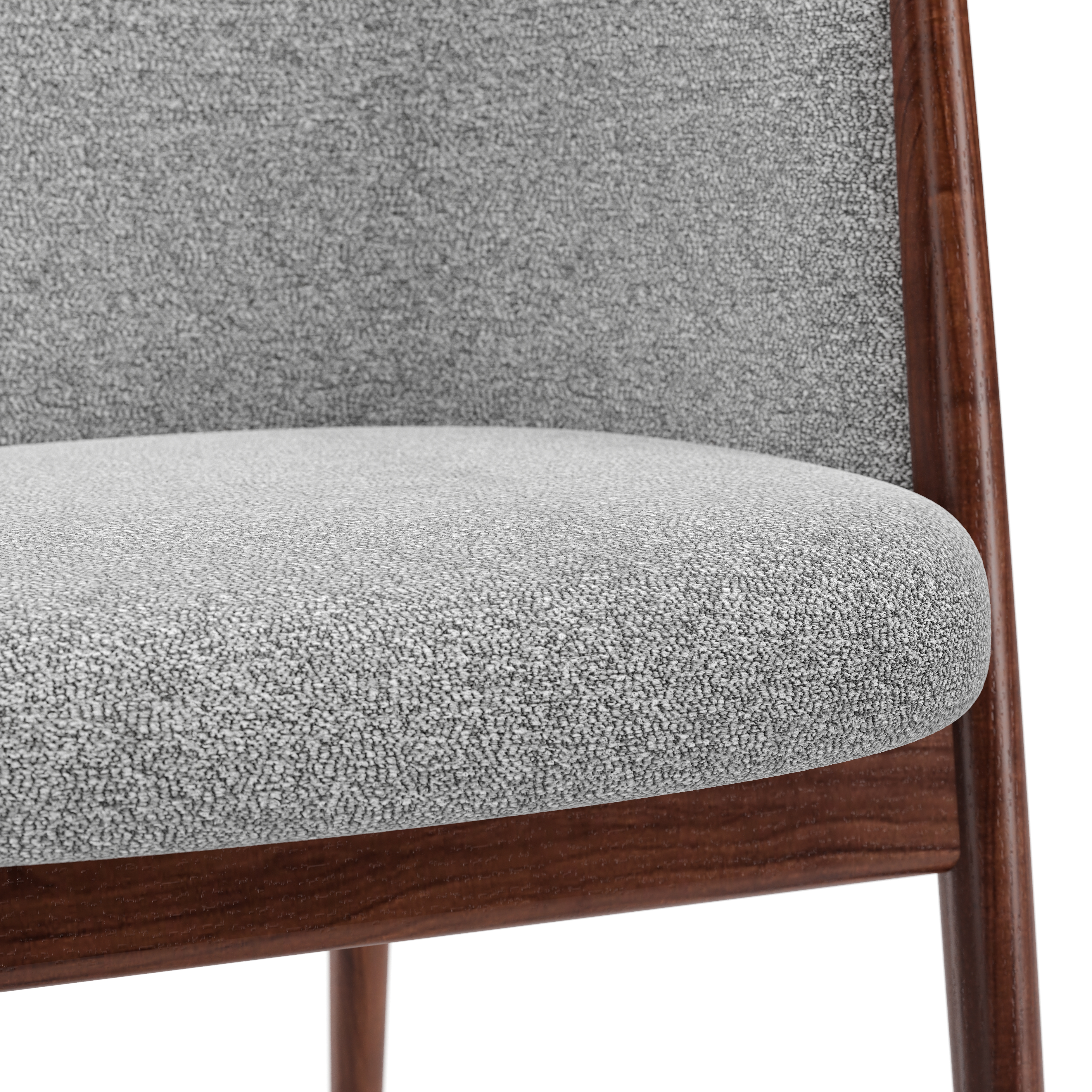 OG-S210-F.WN.CF7103 Ougi Dining Chair Full Back Natural Walnut MYRA 180001 Detail