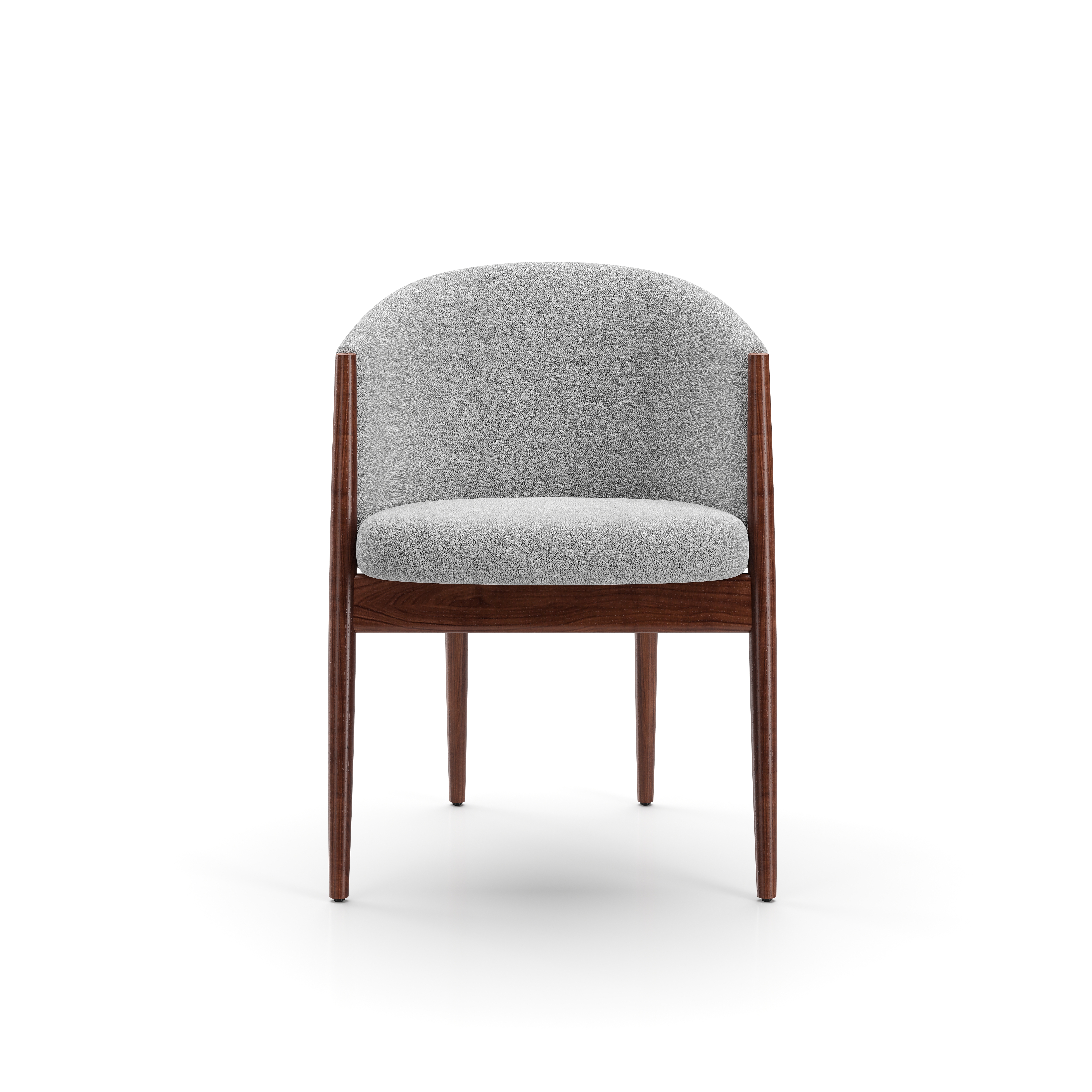 OG-S210-F.WN.CF7103 Ougi Dining Chair Full Back Natural Walnut MYRA 180001 Front