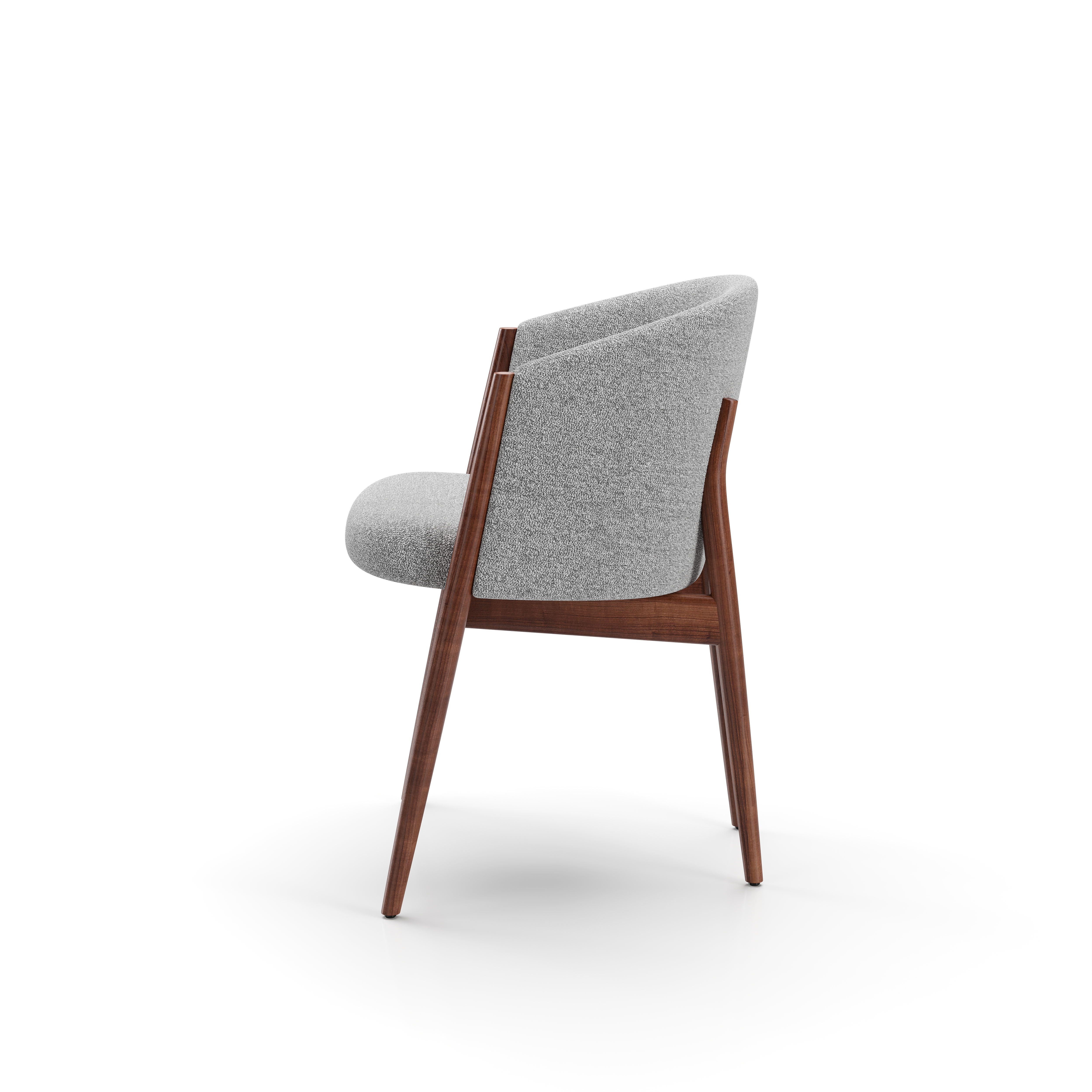 OG-S210-F.WN.CF7103 Ougi Dining Chair Full Back Natural Walnut MYRA 180001 Side