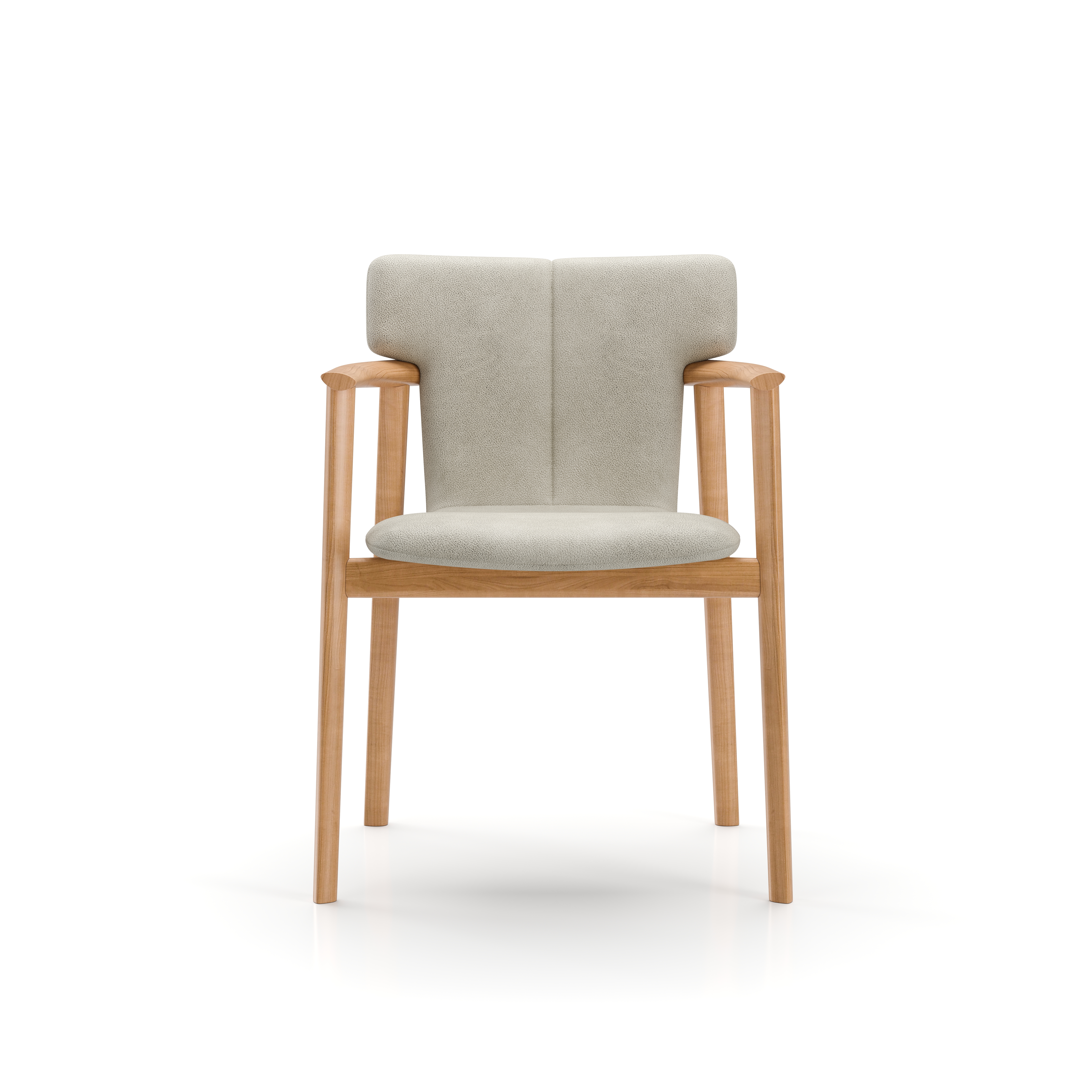 TI-S211.ON.BL2031 Timothy Dining Armchair Natural Oak York Snow Fox 7068 Front