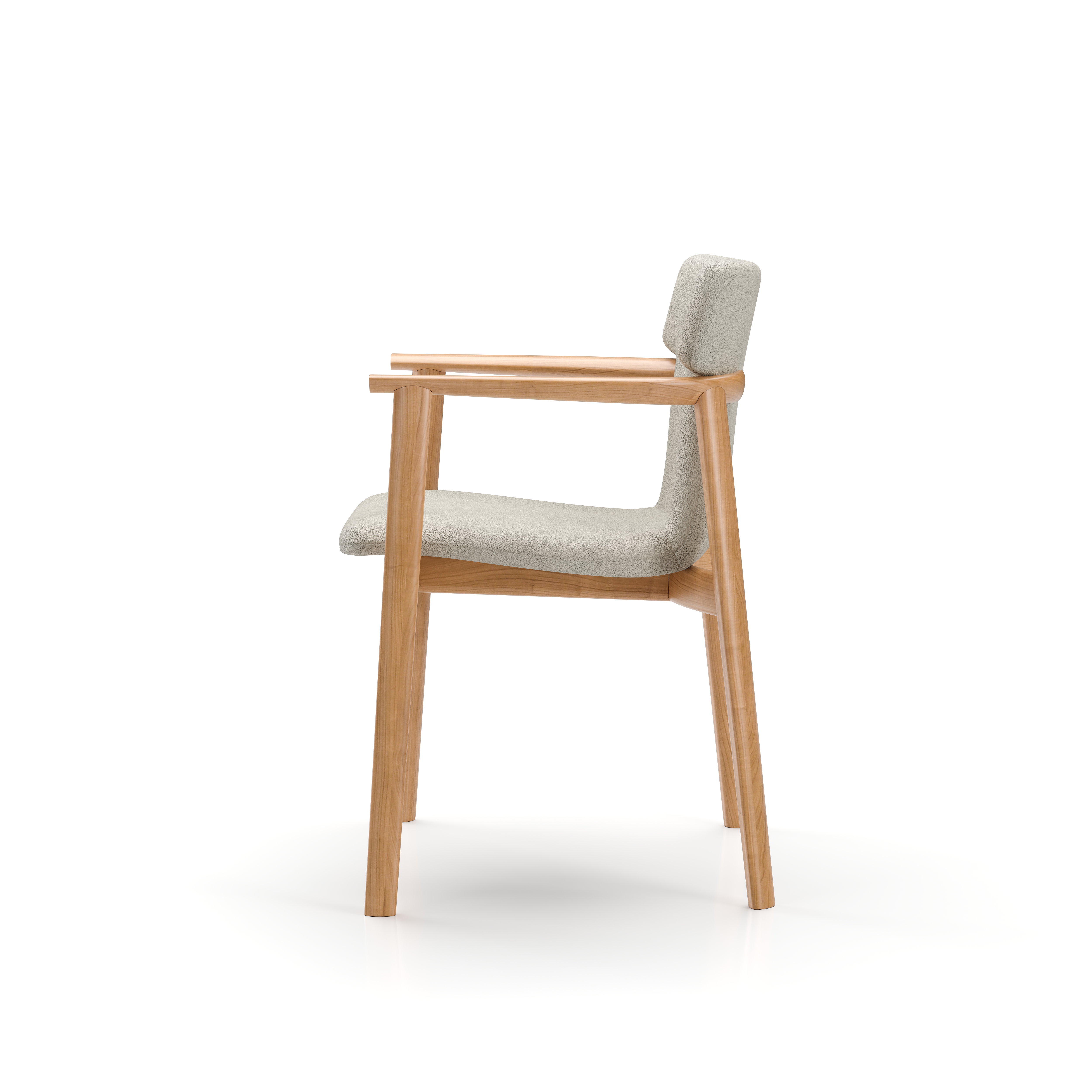 TI-S211.ON.BL2031 Timothy Dining Armchair Natural Oak York Snow Fox 7068 Side