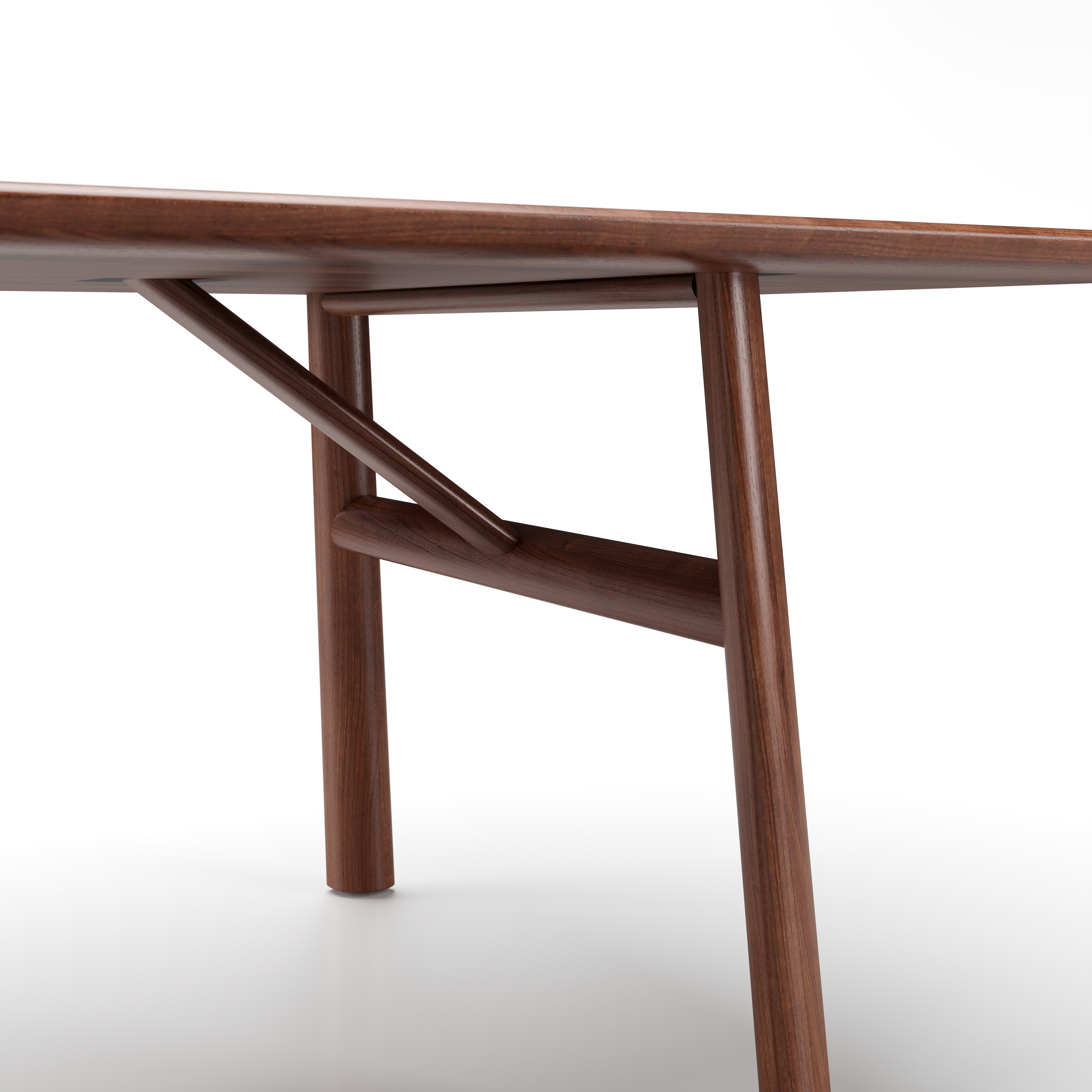 TI-T410-2400.WN.001 Timothy Dining Table W2400 Natural Walnut Detail